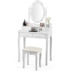 Costway Modern Dressing Table Set Makeup Vanity Desk w/Dimmable Bulbs