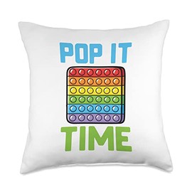 Pop It Time - Funny Pop It Game Fidget Toy Throw Pillow