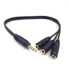 9 Inch 3.5mm (1/8") TRRS Male Plug to 3X Female