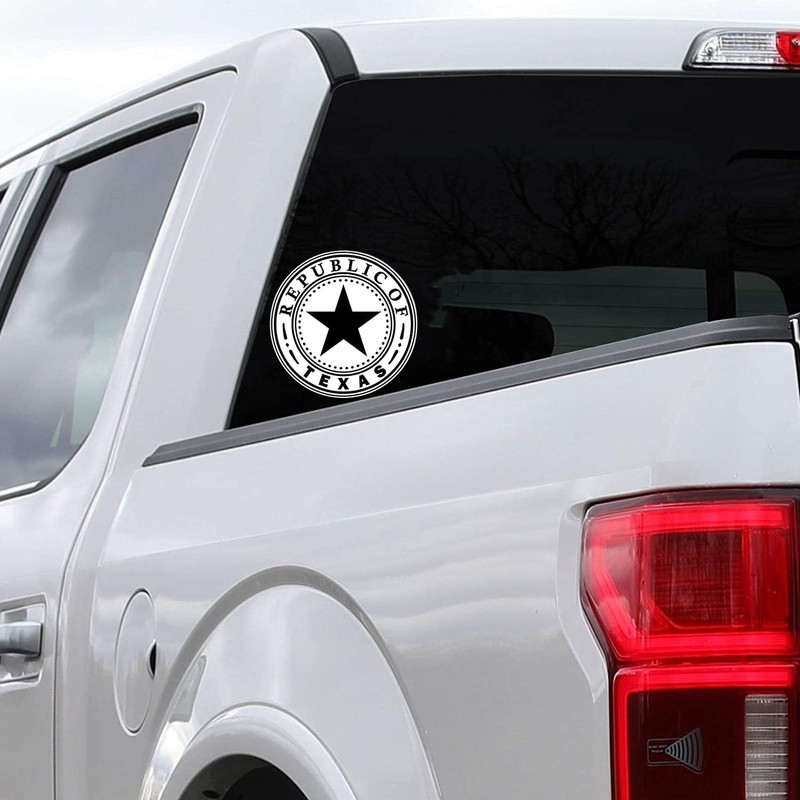 eDesign 2-Pack Round Vintage Republic of Texas Sticker Vinyl Decal