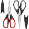 iBayam 2 Pack Heavy Duty Kitchen Scissors Super Sharp Comfort