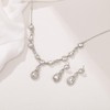 EleQueen Wedding Round Teardrop Crystal Costume Jewelry Set for Women,