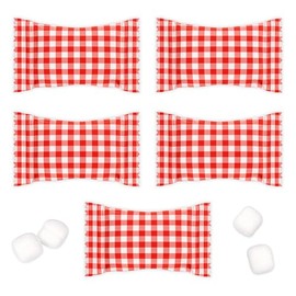Gift Boutique Picnic Theme Buttermints, 100 Count Individually Wrapped Creamy Buttermint Candies, BBQ Party Favors, Country Party Candy, Red Checkered