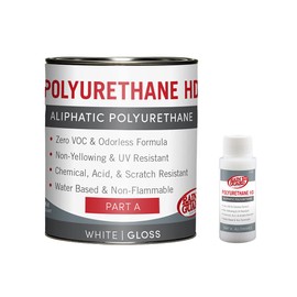 Rain Guard Water Sealers PU-0416 Polyurethane HD IsoFree Clear 2-Part White Base Gloss Finish Ready to USE Covering up to 75 Sq. Ft on New and Older Surfaces. 1 Quart Kit A and B