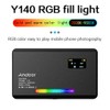 Andoer Y140 RGB LED Video Light Rechargeable Photography Fill Light