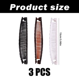 Pack of 3 Banana Clip Thick Hair, Banana Hair Clips, Women's Banana Clip, Thin Hair Banana, Hair Banana Clips, Hair Clip, Banana Hair Clips, Hair Clip for Women and Girls