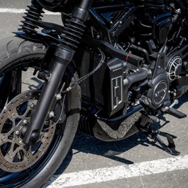 Wsays Front Flat-Out Bar Engine Guard Crash Bar Compatible with Harley Sportster S RH1250S 2021-Up, Fit Nightster RH975 2022-Up, Fit RH975S 2023-Up, Gloss Black