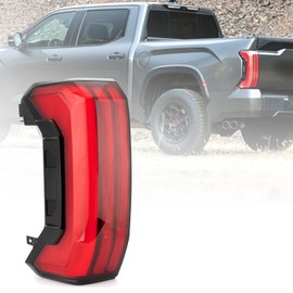 LED Tail Light Assembly Compatible With 2022 2023 2024 Toyota Tundra Left Driver Side Rear Brake Lamps (3-PIN, On and Off Turn Signal, Non Sequential) Without Tailgate Switch Replaces#81560-0C130