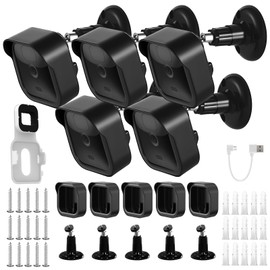 Pack of 5 Blink Outdoor Camera Wall Mount Bracket: Sporgo 360° Adjustable Blink Camera Mount with Protective Case Accessories for Blink Outdoor Camera and Blink Indoor Security Camera System (5