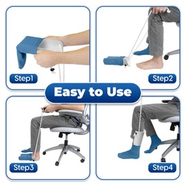 MILIFOX Sock Aid for Seniors – Stocking Aid Sock Dressing Aid After Hip Surgery for Seniors, Pregnant Women and Immobile People, Sock Aid Device without Bending (Fits Normal Socks)