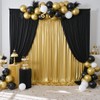 20ft x 10ft Gold Sequin Backdrop Curtain for Parties, Wrinkle