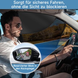 LSTRAGY Pack of 2 Car Sun Protection for Drivers, Magnetic Sun Protection Car Side Window with Partial Shade, 68 x 50 cm