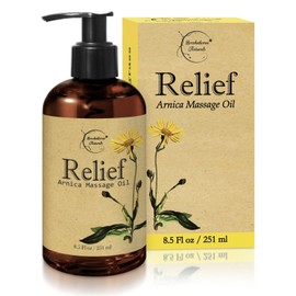 Brookethorne Naturals Relief Arnica Massage Oil – Great for Sports & Athletic Therapeutic Massage