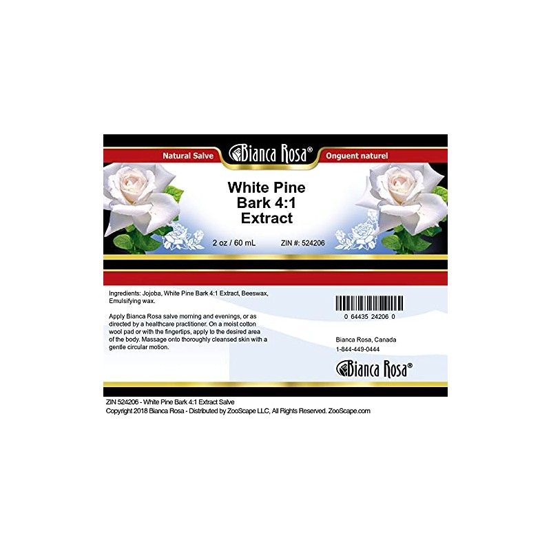 Bianca Rosa White Pine Bark 4:1 Extract Salve (2 oz,