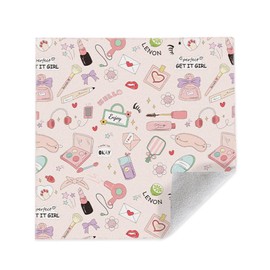 Wrapping Cloth for Camera as Protective Cover, Wrapping Cloth Camera, 55 x 55 cm Protective Cover Camera Lens Cover, Suitable for DSLR, Tablet, Makeup Bag, Tissue Boxes, pink, Casual