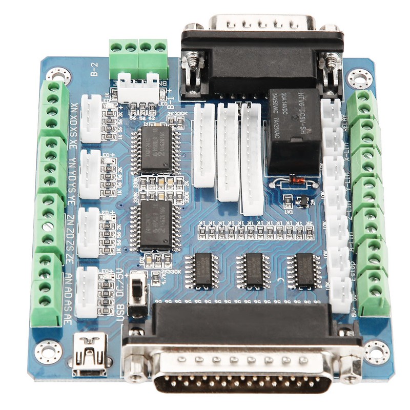 MACH3 Interface 5 Axis CNC Stepper Motor Driver Controller Breakout