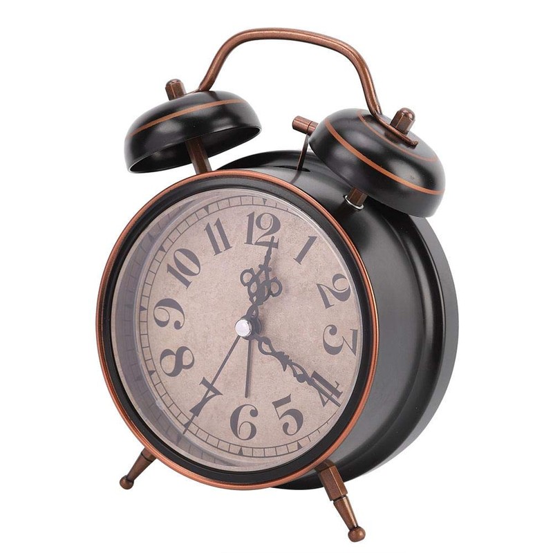 Boquite Old Fashioned Alarm Clock, Retro Mechanical Alarm Clock with