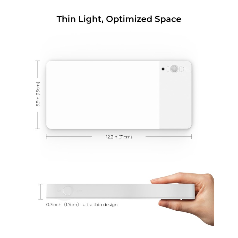 FULEN Rechargeable Motion Sensor Ceiling Light Upgraded,Closet Light with 12000mAh