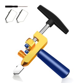 2 in 1 Glass and Tile Cutting Tool with Tungsten Steel Blades and Breaking Pliers – Manual Hand Cutter for Glass, Mirrors, Ceramic and Glazed Tiles – Ideal for DIY and Home Projects (A)