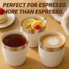 Cafezi 4 oz Espresso/Coffee Cup, Ceramic-Lined 18/8 Stainless Steel, Double-Wall