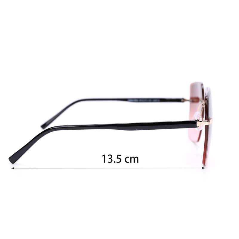 Ever Bloom Women's Rectangular Sunglasses Summer Glasses with Metal Frame,
