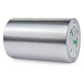 BOMEI PACK Adhesive Aluminum Foil Heat Shield Tape 1Pack 7inch x 66ft Barrier Fiberglass Thermal Insulation Reflective Material High Temp Protectionn