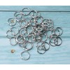 Sowaka 50 Pcs Loose Leaf Binder Rings Metal Silver O