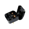 Black ECP Mains UK Converter Adapter Plug 2 Pin Euro