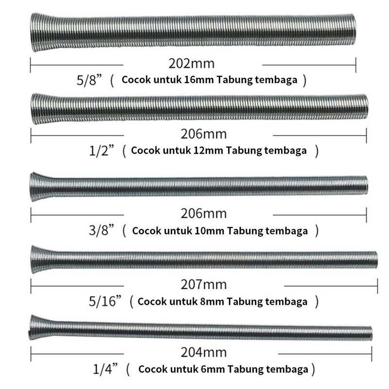 Yzki Spring Pipe Bender Set for 6mm 8mm 10mm 12mm