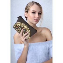 Deanfun Roomy Cosmetic Bag,3 piece Set Waterproof Travel Toiletry Pouch Makeup with Zipper (Mandala 1)