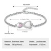 QGJNSGC Infinity Urn Bracelet for Women Men Heart Birthstone Cremation