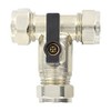 Merriway BH05787 15 mm Tee Isolating Valve - Chrome