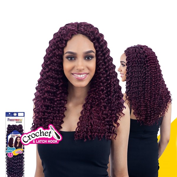 DEEP TWIST 14" (99J) - FreeTress Synthetic Hair Crochet Braid