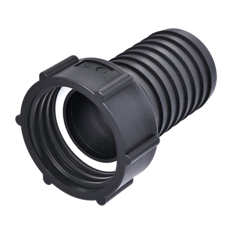 sourcing map ABS Hose Nozzle Fitting Coupling 50 mm Barb