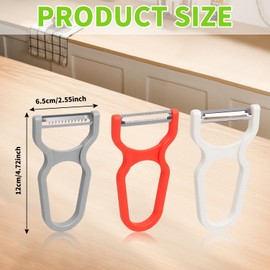 Royomal Pack of 3 Peelers, Potato Peelers, Vegetables, Vegetables, Universal Peelers, Extra Sharp, for Potatoes, Carrots, Vegetables and Obs