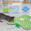umosis Interactive Cat Toys Rechargeable,Moving Concealed Feathers,Real Mouse Squeaky,Touch Activated