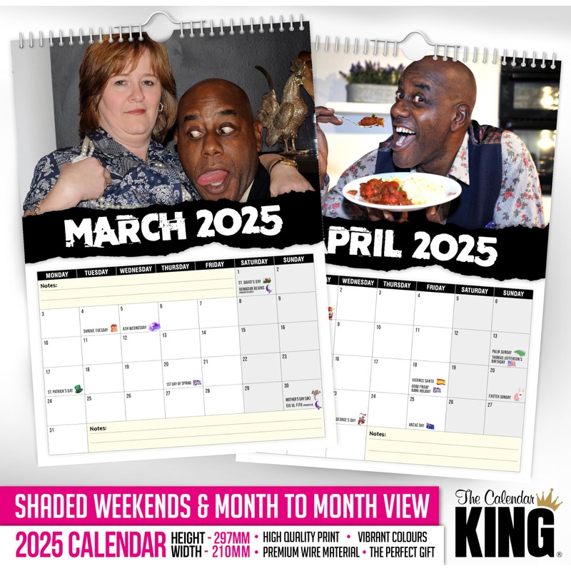 The Calendar King // Here's Ainsley - 2025 Wall Calendar