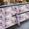HOMETITUTE Purple Floral Wallpaper Peel and Stick Embossed Flower Contact