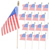 Kisangel 40pcs Small American Flags Sticks Usa Flags for Independence