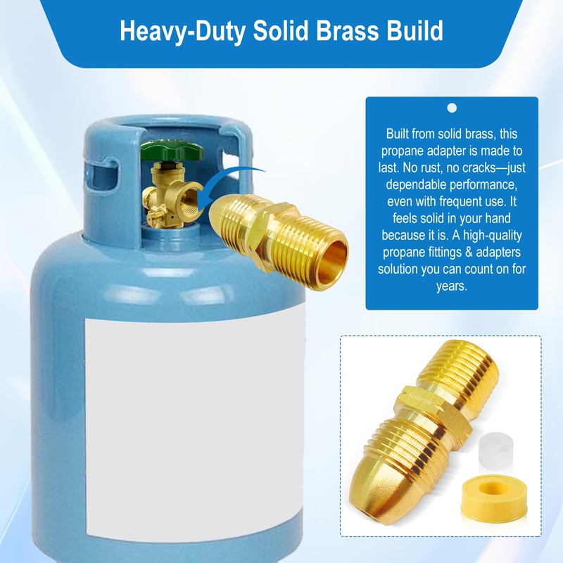 Brass Propane Adapter – Adapter Male POL To 1/2" Male