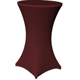EXKLUSIV HEIMTEXTIL Stretch Bar Table Cover for Bistro Table with 4 Foot Tabs Elastic Diameter 80-85 x 110-120 cm Bordeaux