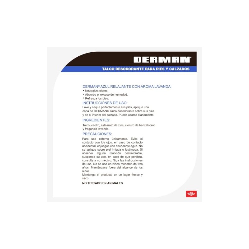 Derman Talco Des Azul 80g, Pack of 1