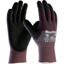 ATG ATGMDRY56-425-10 MaxiDry Liquid Proof Nitrile Foam Palm Coated Grip Glove
