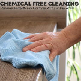 Clay Roberts Microfibre Cleaning Cloths, 40cm x 30cm - Pack of 10, Mixed Cloths, Machine Washable, Polishing, Waxing & Dusting Cloth, Lint-Free, e Cloth, Kitchen Towel, Car Cleaning, Microfiber cloth