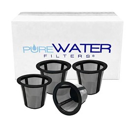 PureWater Filters Pack of 4 Filter Basket Replacements Designed to be Compatible With Keurig My K-Cup Reusable Coffee Brewer Machines