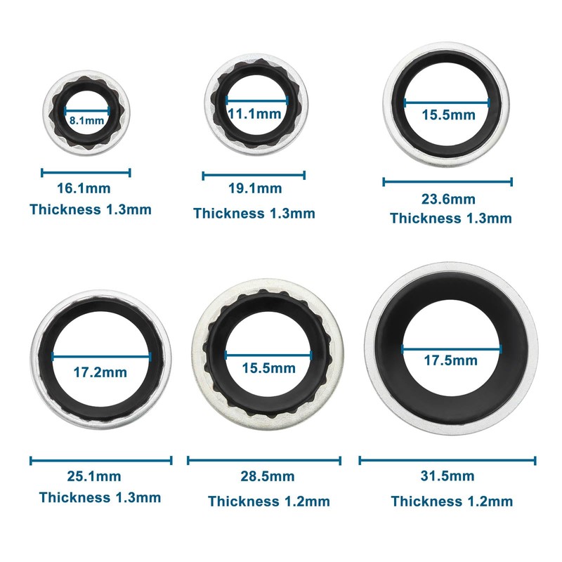 EMSea Pack of 30 Accessories for Air Conditioning Compressor Shaft