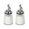 2 Pack Airtight Glass Sugar Dispenser, 6 Oz Auto Pour