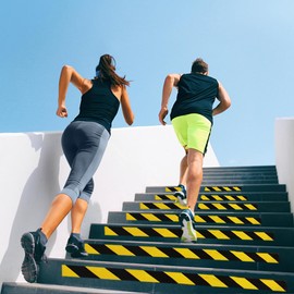 YWEAUIV 2 Inch x 110 FT Black & Yellow Floor Marking Tape, High-Visibility & Adhesive Hazard Tape for Caution & Aisle Marking, Warning Safety Stripe Tape, Caution Tape Roll for Walls Steps Pipes Equipment