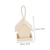 Sosoport Acrylic Wood Bird Feeder Nest Outdoor Wild Bird Feeder
