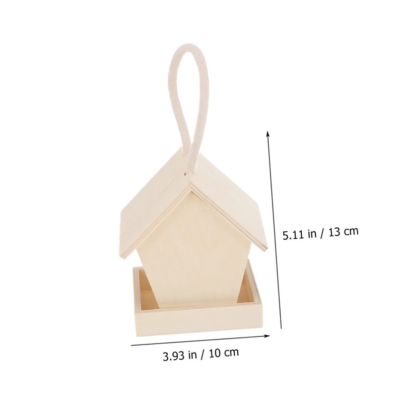 Sosoport Acrylic Wood Bird Feeder Nest Outdoor Wild Bird Feeder